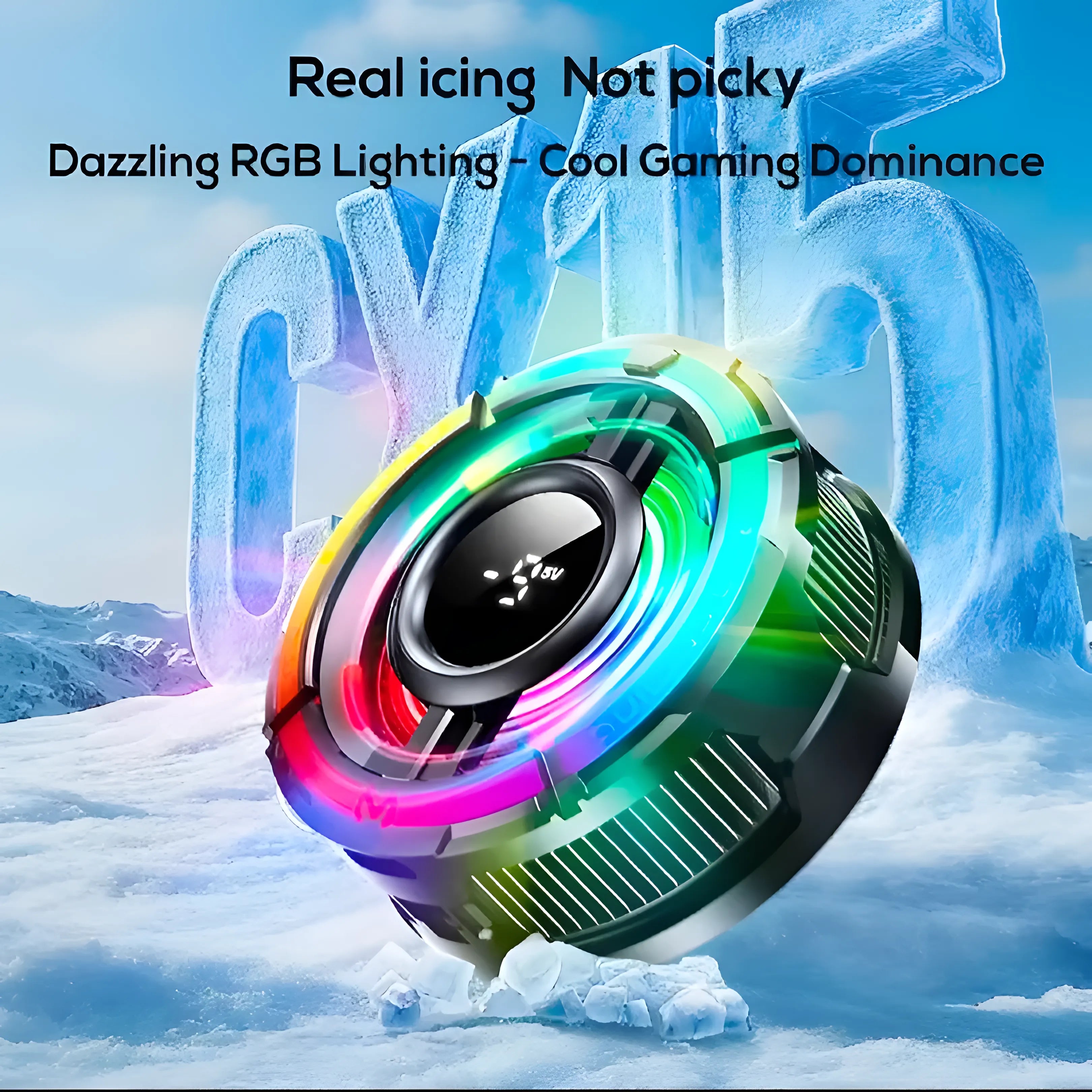 Memo CX15 RGB mobile cooling fan with LED display and magnetic grip
AI smart radiator for mobile gaming with temperature control